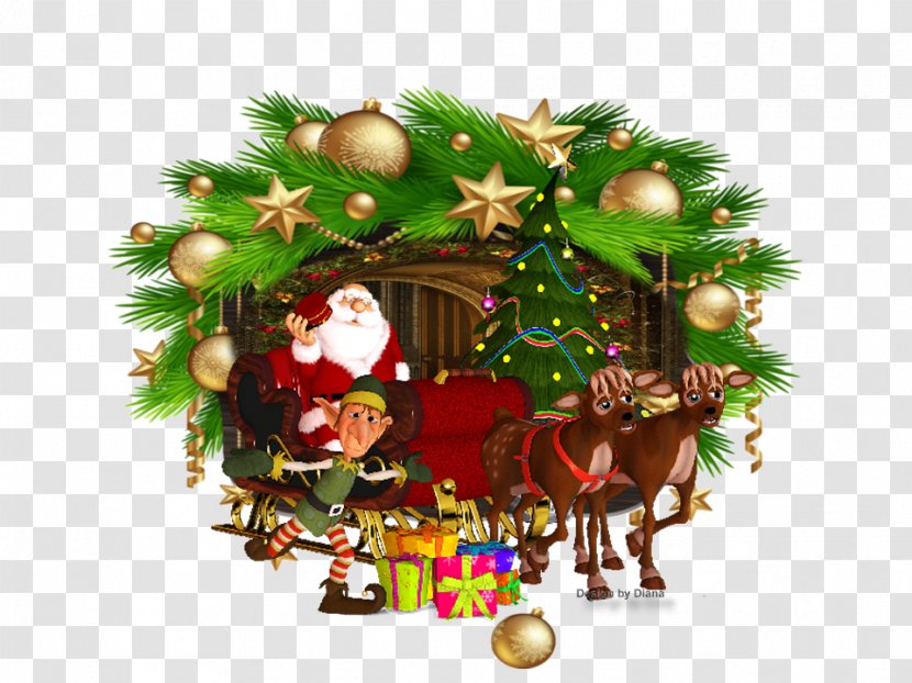 Santa Claus Christmas Day New Year Decoration Clip Art - Tree Transparent PNG