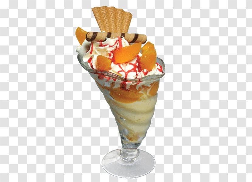 Sundae Peach Melba Ice Cream Frozen Yogurt Knickerbocker Glory - Gelato Transparent PNG