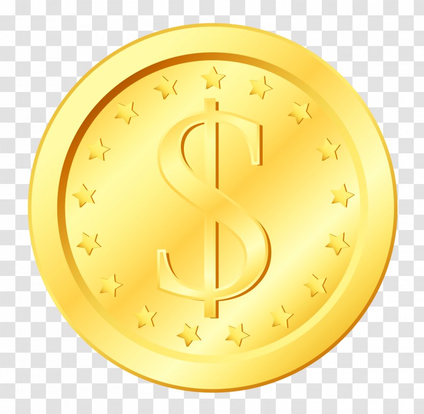 Icon Coin Clip Art - Gold - Transparent Clipart Transparent PNG