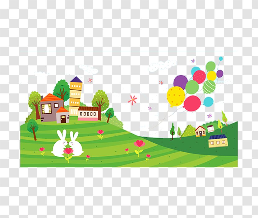 Architecture Building Royalty-free Illustration - Play - Balloon Green House Transparent PNG