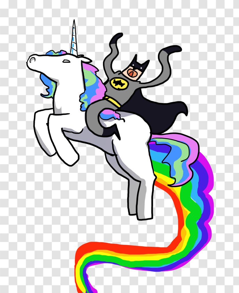 Robot Unicorn Attack Batman T-shirt - Fictional Character Transparent PNG