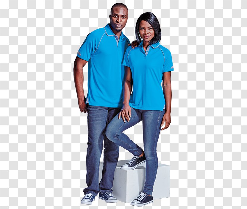 T-shirt Polo Shirt Sleeve Jeans Outerwear - Neck Design With Piping And Button Transparent PNG