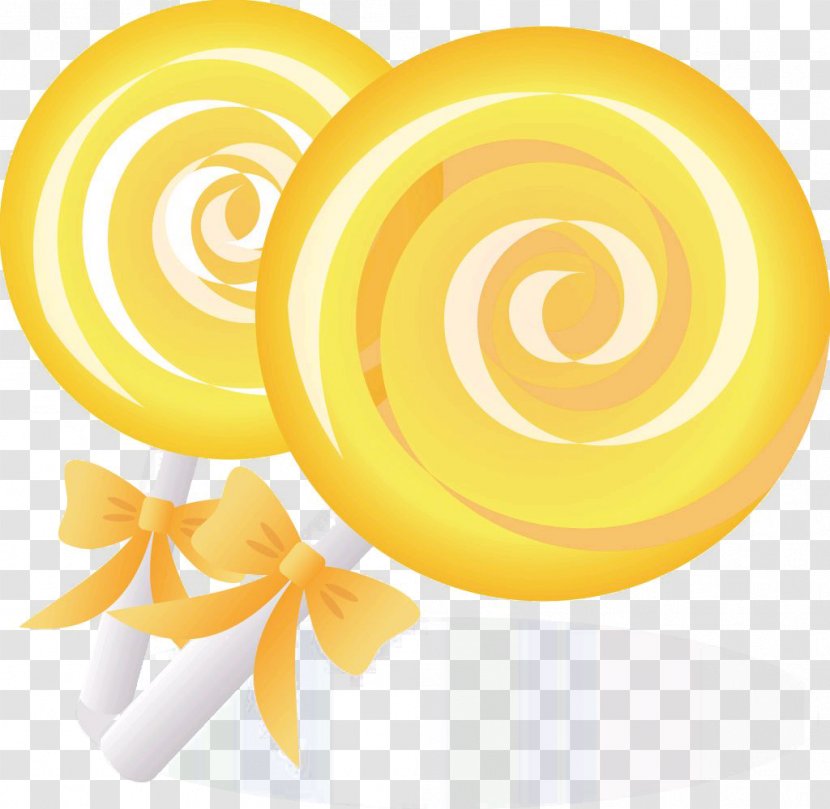 Lollipop Hard Candy Avatar - Yellow - Food Icons Hand-painted 3d Transparent PNG