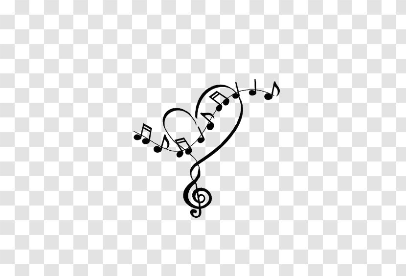 Musical Note Staff Clip Art - Flower - Love Notes Transparent PNG