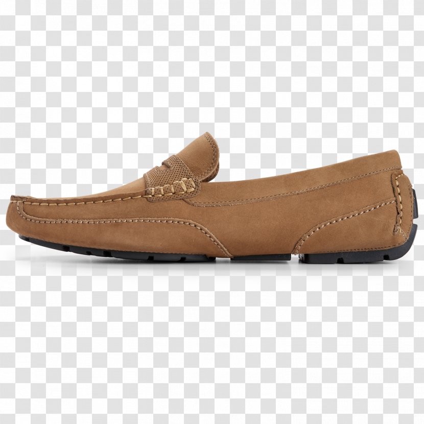 Derby Shoe Slip-on Suede Textile - Beige - Comfortable Walking Shoes For Women Transparent PNG