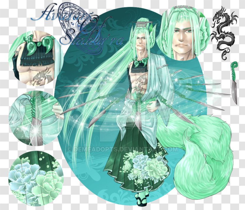 Scroll Background - Costume Design - Green Water Transparent PNG