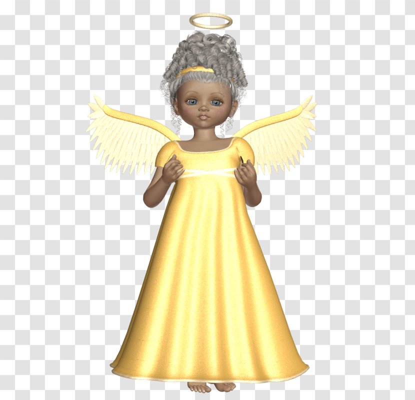 Fallen Angel Fairy 3D Computer Graphics - Cute With Gold Dress Picture Transparent PNG