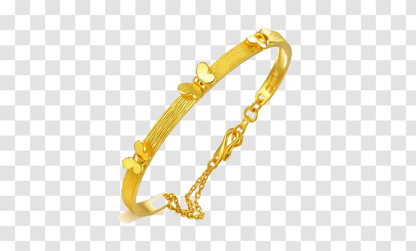 Gold Gratis Icon - Chow Sang - Bracelet Married Jinzhuo Butterfly Child Models,15812K Two Transparent PNG