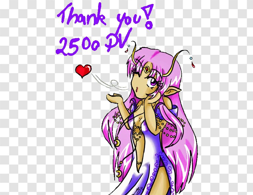 Fairy Graphic Design Pink M Clip Art - Heart - Thank You Very Much! Transparent PNG