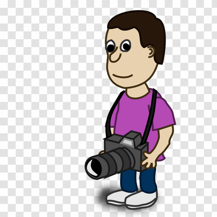 Comics Character Cartoon Clip Art - Line - Camera Photography Cliparts Transparent PNG