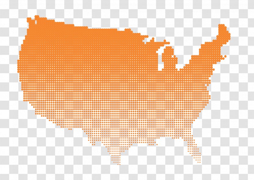 Flag Of The United States Map - Vector Light Perception Transparent PNG