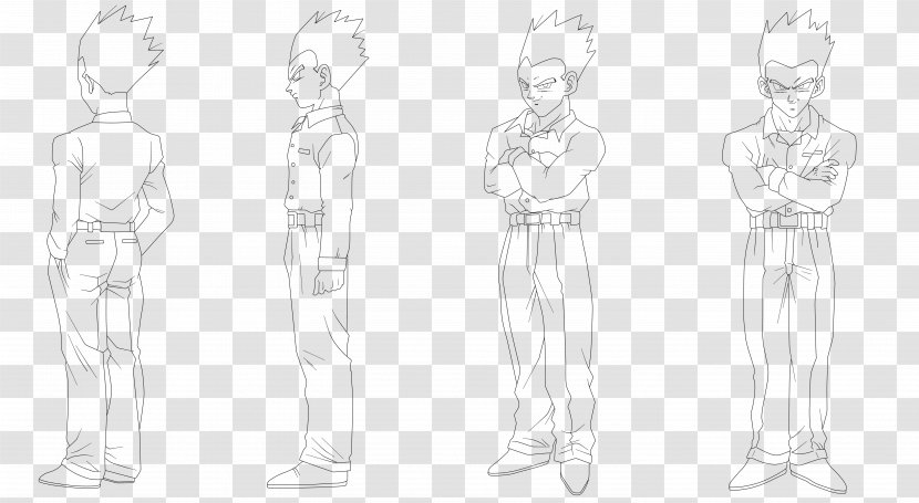 Gohan Line Art Trunks Sketch - Flower - Android18 Transparent PNG