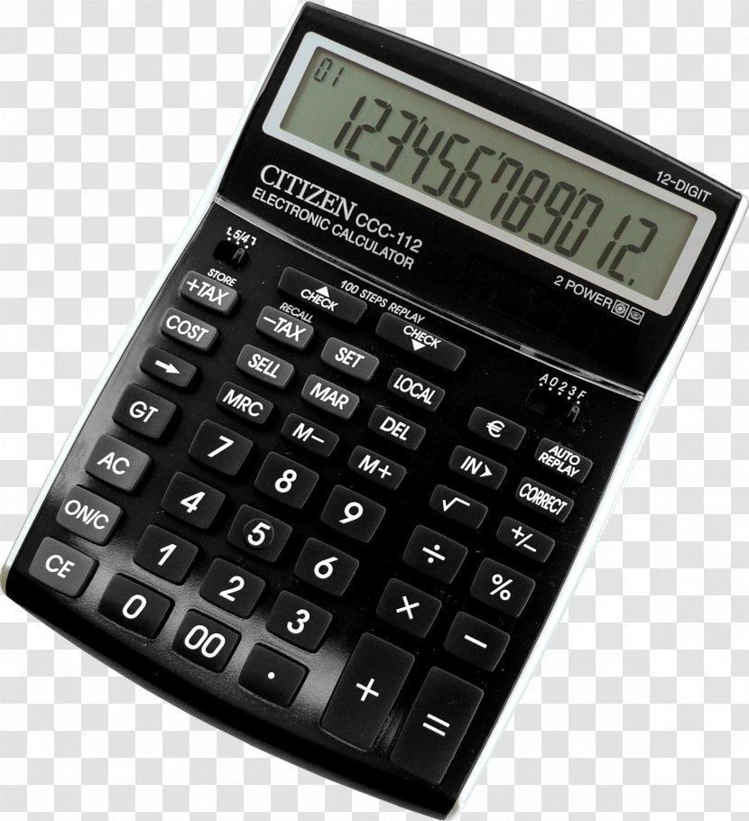 Amazon.com Calculator Casio DJ-120D Office Supplies - Equipment Transparent PNG