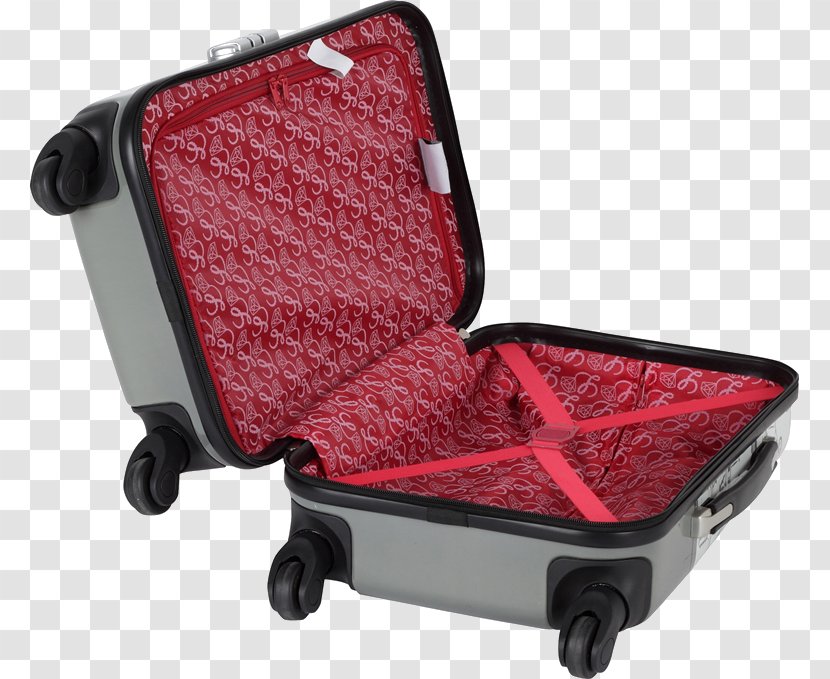 Suitcase Baggage Trolley Travel - Red Transparent PNG
