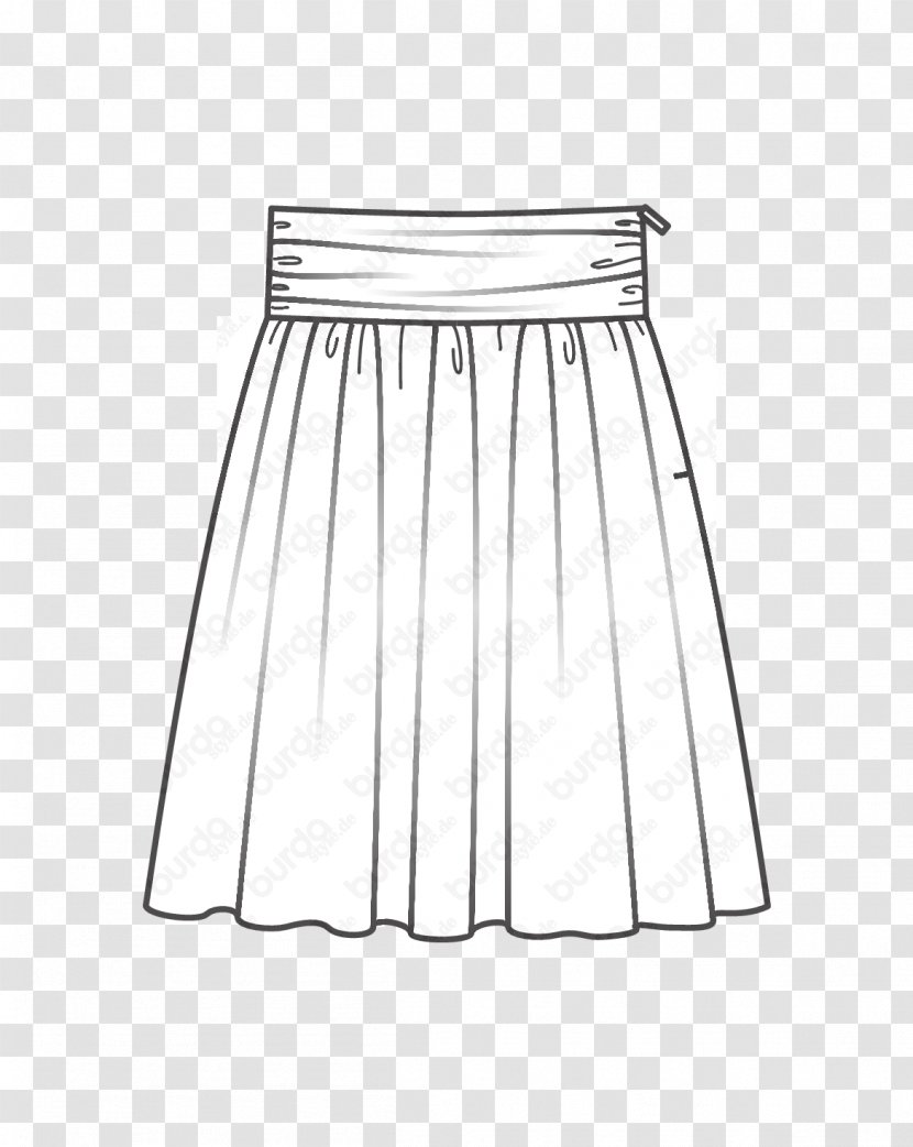 Skirt Burda Style Fashion Bund Pattern - Clothing - Technical Drawing Transparent PNG