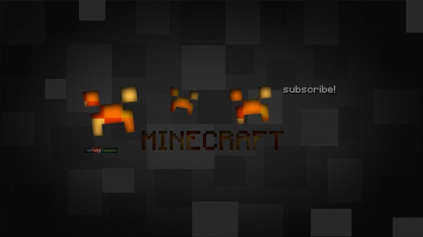 Minecraft YouTube Graphic Design - Orange - Mines Transparent PNG