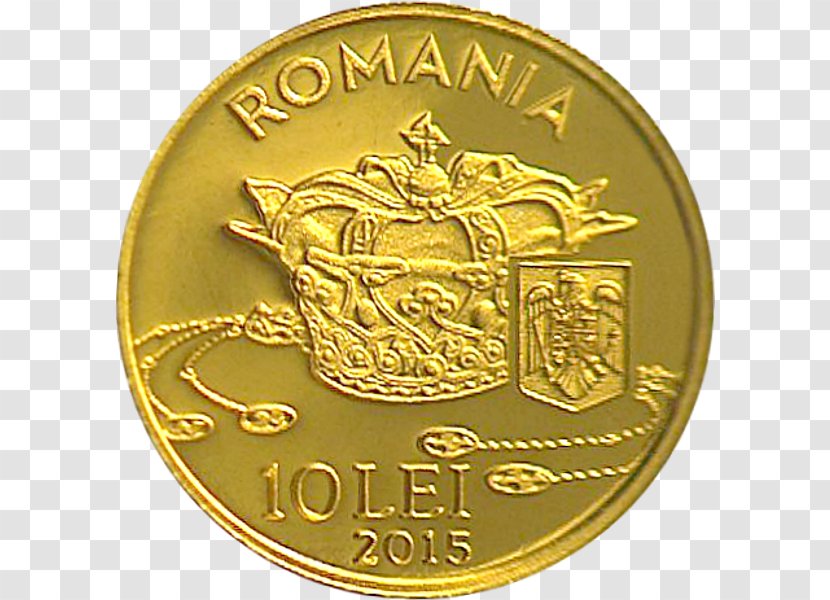 Coin Gold National Bank Of Romania Medal Obverse And Reverse Transparent PNG