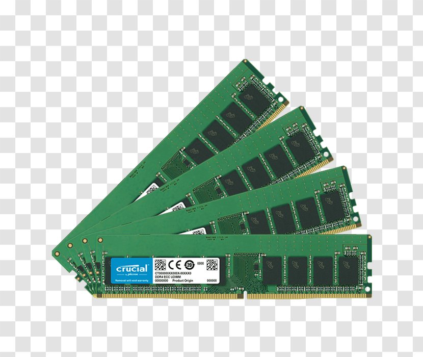 DDR4 SDRAM ECC Memory Module Computer Data Storage - Random Access - Sequential Transparent PNG