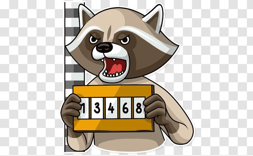 Raccoon Dog Sticker Telegram Clip Art - Mammal Transparent PNG