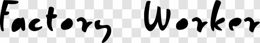 The Liddel Open-source Unicode Typefaces Cursive Handwriting Font - Black - Factory Worker Transparent PNG