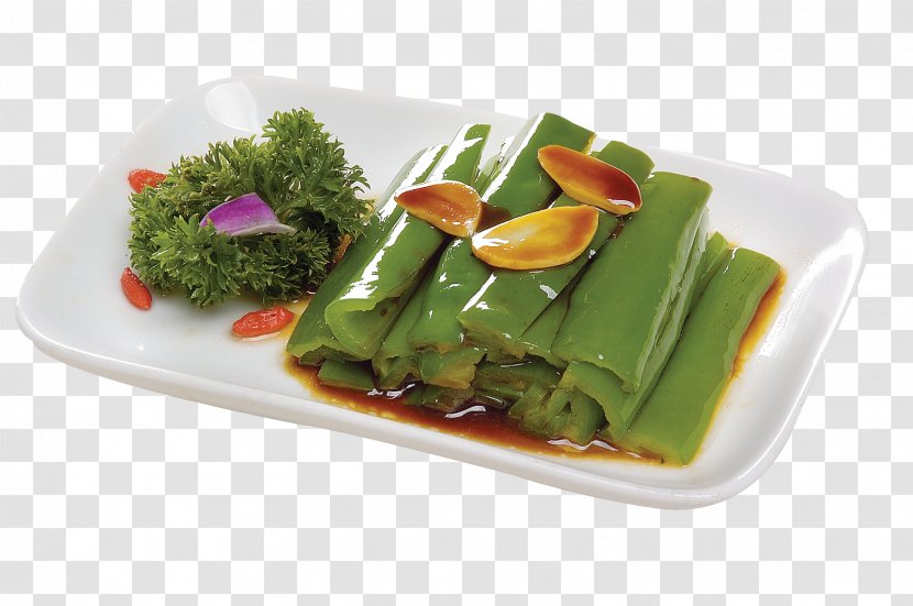 Vegetarian Cuisine Asian Recipe Dish Garnish - Flooded Pepper Sauce Transparent PNG