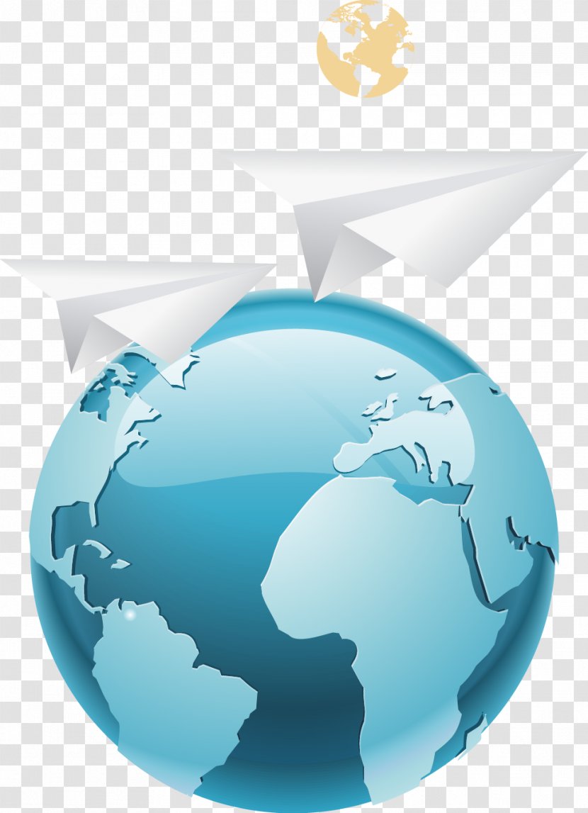 Icon - World - Vector Paper Airplane Transparent PNG