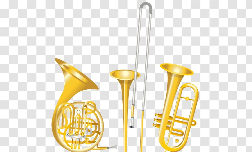 Saxhorn Musical Instruments French Horns - Silhouette - Horn Instrument Transparent PNG
