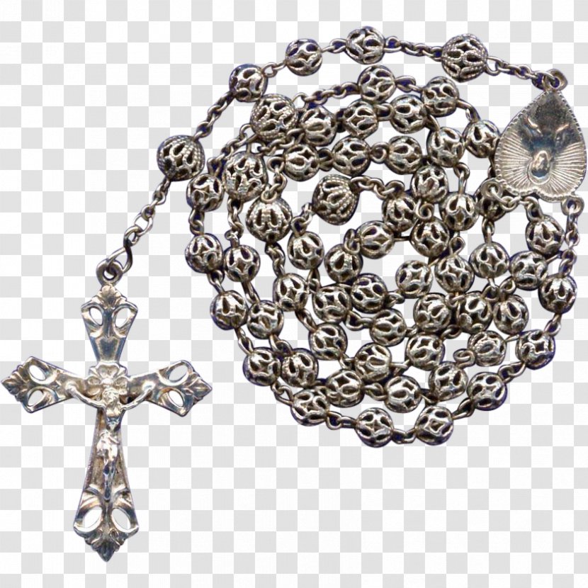 Rosary Silver Body Jewellery Transparent PNG