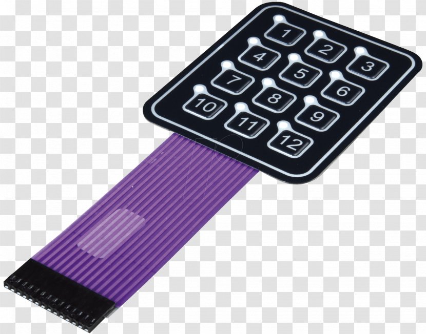 Computer Keyboard Membrane Keypad Matrix Circuit - Electronics Accessory - Tablet Computers Transparent PNG