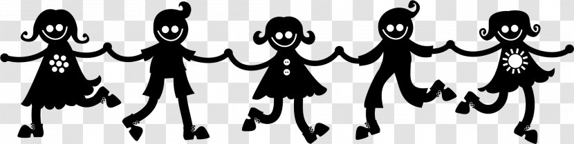 Monochrome Photography Black And White - Cartoon - Dancing Transparent PNG