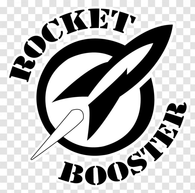 Logo Brand Booster Trademark Font - Black - Rocket Launch Transparent PNG