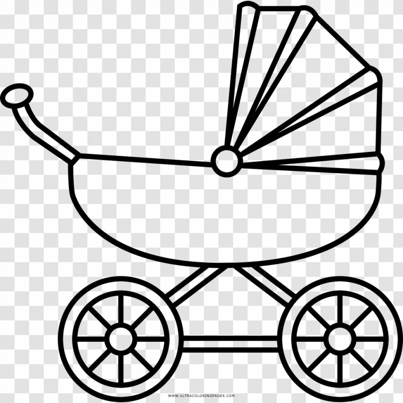 Handrail Train Guard Rail Child - Line Art - Flattened Baby Carriage Transparent PNG