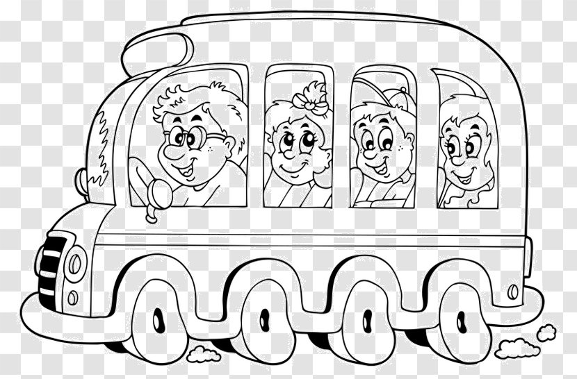 School Bus Vector Graphics Clip Art Coloring Book - Auto Part Transparent PNG