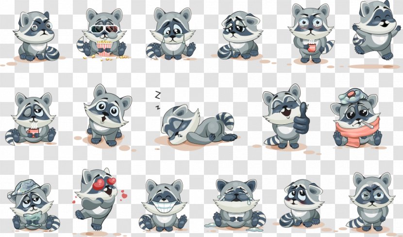 Raccoon Cartoon Drawing - Headgear - Vector Transparent PNG