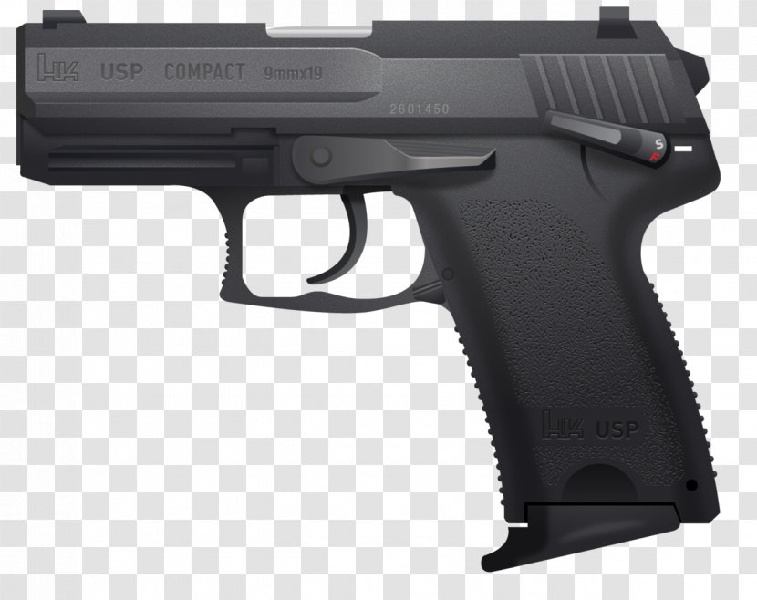 Heckler & Koch USP Compact HK45 Pistol - Vp9 - Ranged Weapon Transparent PNG