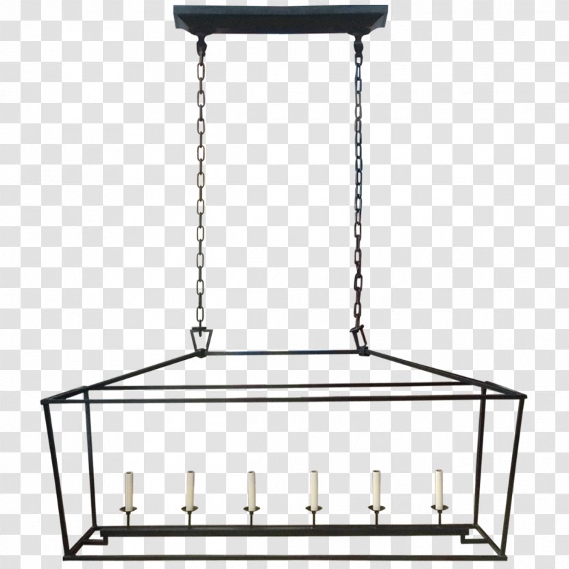 Visual Comfort & Co. Darlana Medium Lantern Light Fixture Linear Chandelier E.F. Chapman CHC Transparent PNG