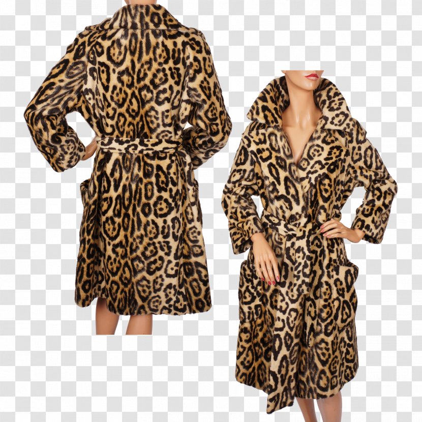 Leopard Coat Fur Clothing Robe - Dress - Print Transparent PNG