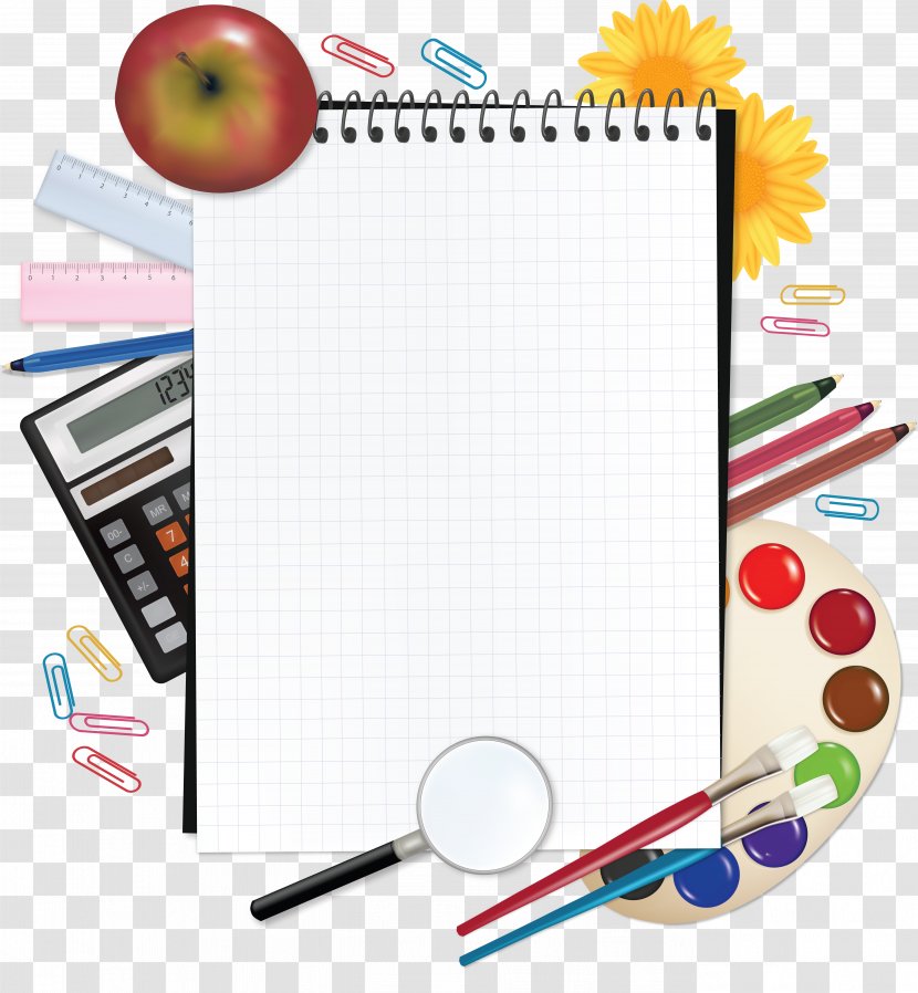 Paper Notebook School Supplies - Stationery - Notebook,Palette Transparent PNG
