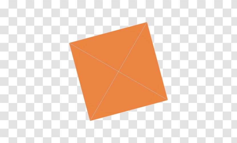 Triangle Line Rectangle - Orange - Origami Transparent PNG