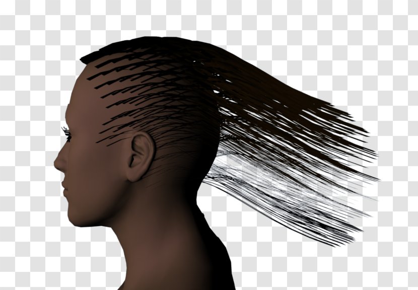 Hairstyle Long Hair Coloring Wig - Blender - Eyelashes Texture Transparent PNG