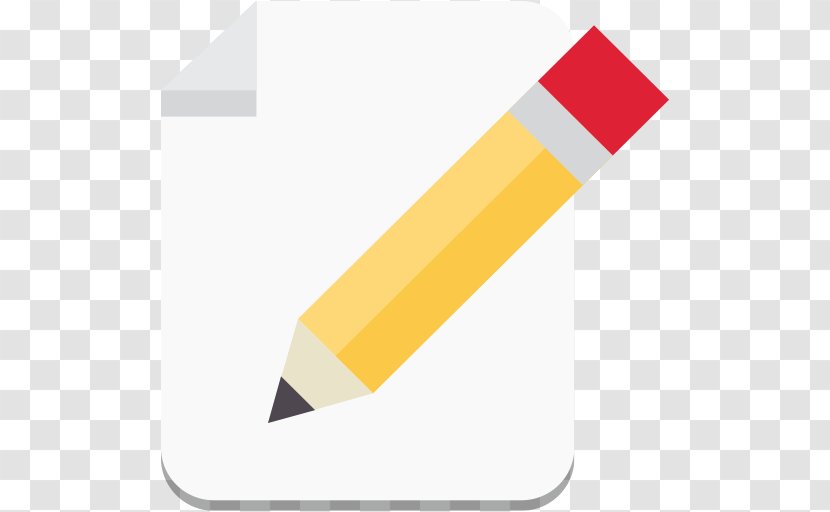 Line Pencil Angle - Yellow Transparent PNG