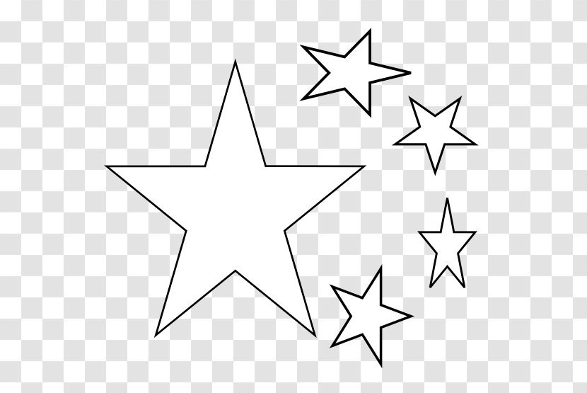 Drawing Coloring Book Clip Art - Black And White - Star Line Transparent PNG