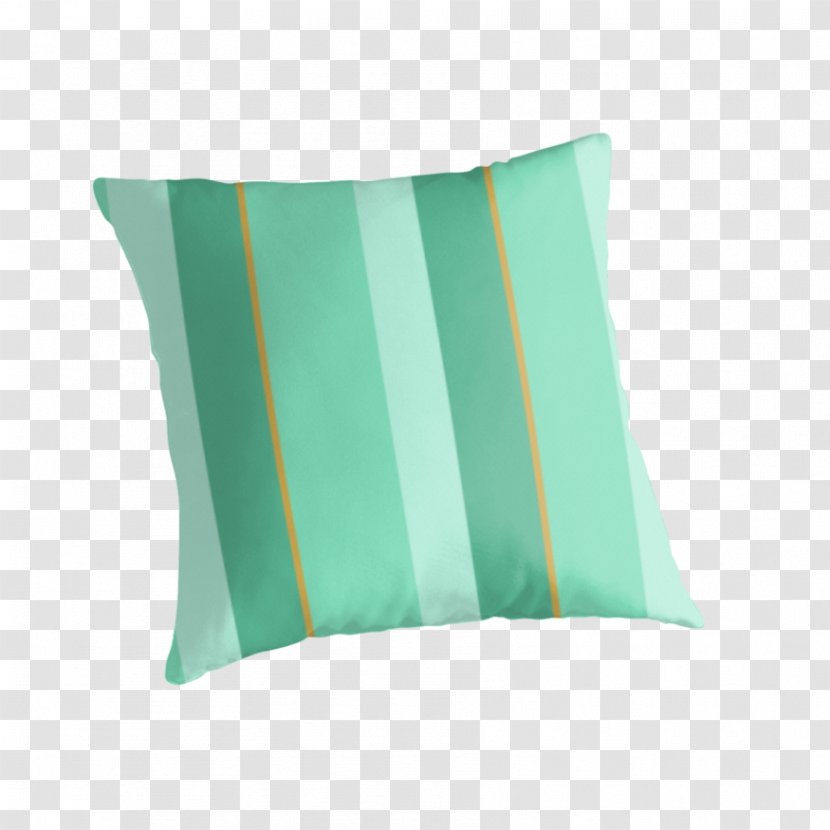 Throw Pillows Turquoise Cushion Teal - Striped Material Transparent PNG