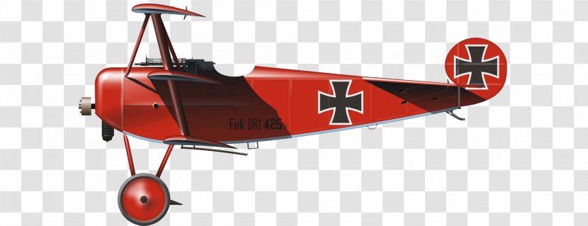 Triplane Fokker Dr.I Airplane The Red Fighter Pilot First World War - Radio Controlled Aircraft - Redbaron Transparent PNG