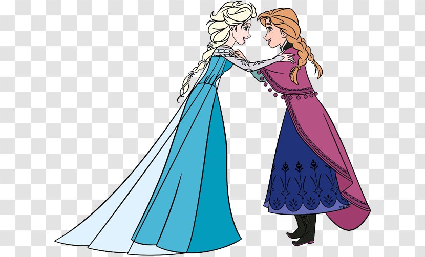 Elsa Anna Frozen Clip Art - Watercolor Transparent PNG