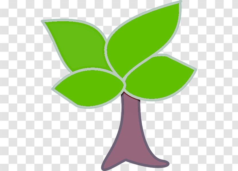 Green Leaf Symbol Plant Transparent PNG