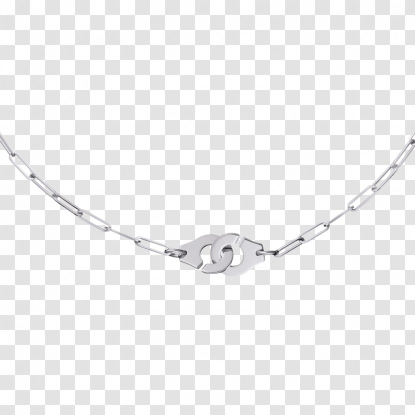 Necklace Jewellery Handcuffs Silver Diamond - Sautoir Transparent PNG