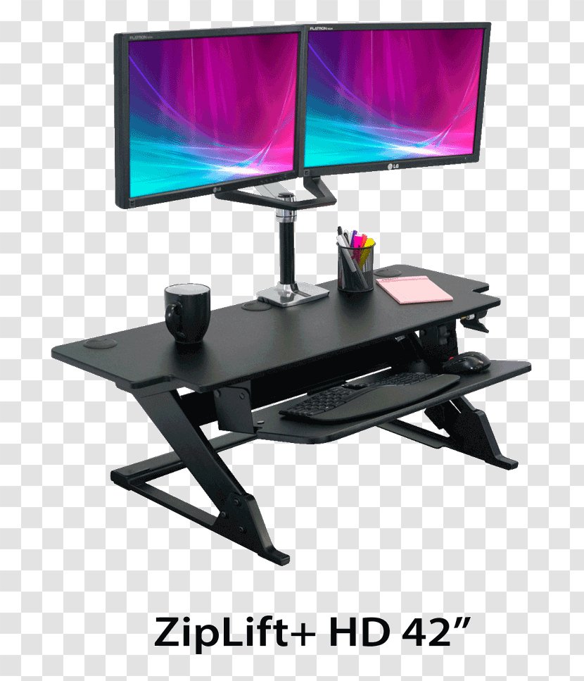 Standing Desk Sit-stand Table - Multimedia Transparent PNG