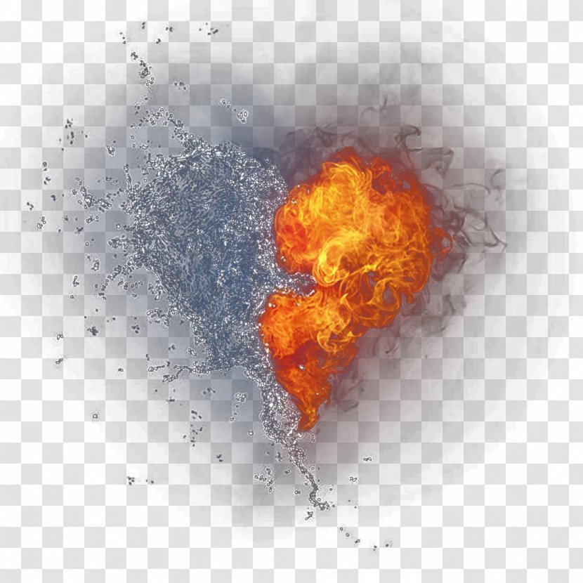Icon - Flame - Fire And Water Blending Transparent PNG