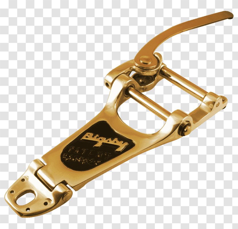 Vibrato Bigsby B7 Aluminum For Solid Body Guitars 01504 Product Design - Brass Transparent PNG